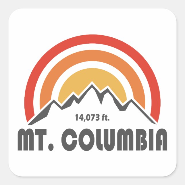 Sticker Carré Mt. Columbia (Devant)