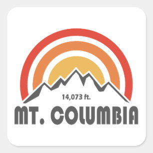 Sticker Carré Mt. Columbia