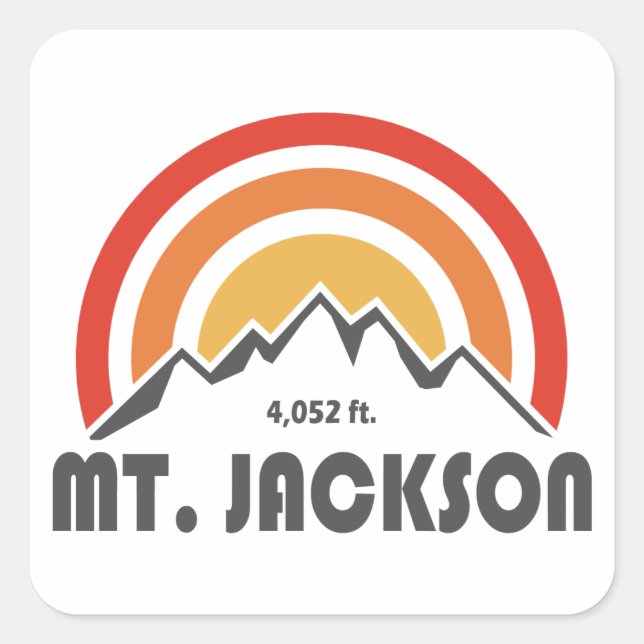 Sticker Carré Mt. Jackson New Hampshire (Devant)