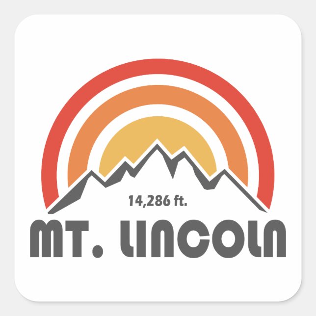 Sticker Carré Mt. Lincoln (Devant)
