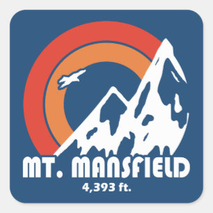 Sticker Carré Mt. Mansfield Sun Eagle