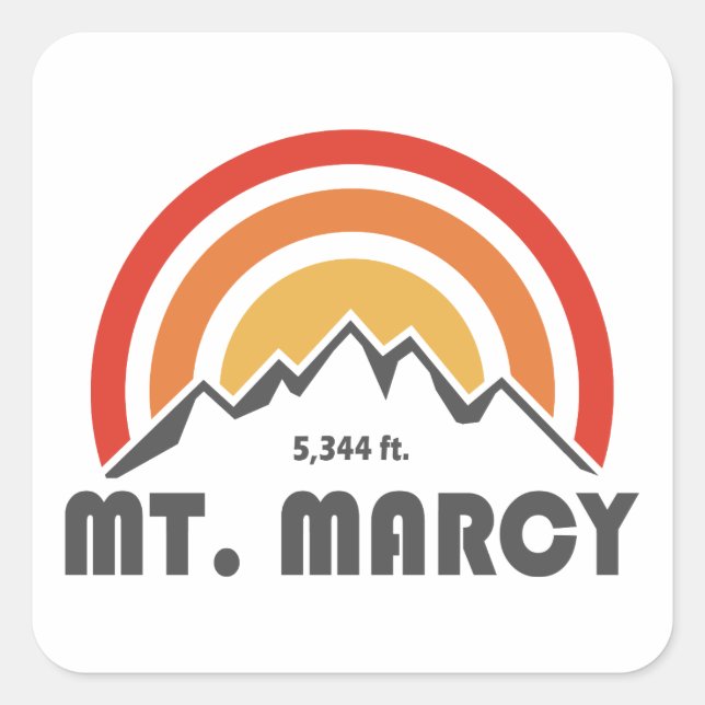 Sticker Carré Mt. Marcy (Devant)