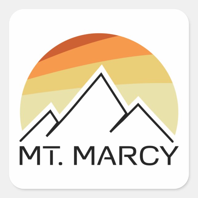 Sticker Carré Mt. Marcy Retro (Devant)