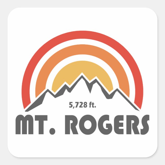 Sticker Carré Mt. Rogers (Devant)