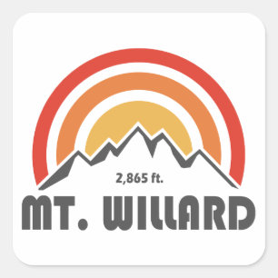 Sticker Carré Mt. Willard New Hampshire