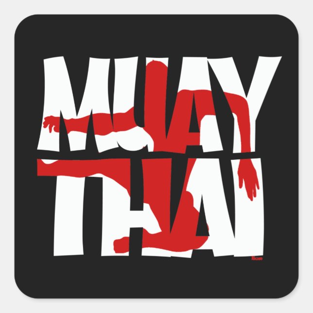 Sticker Carré Muay Thai (Devant)