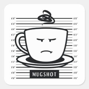 Sticker Carré Mugshot
