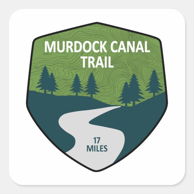 Sticker Carré Murdock Canal Trail Utah (Devant)