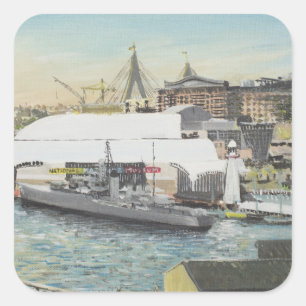 Sticker Carré Musée maritime de Sydney de balcon d'hôtel. 1998