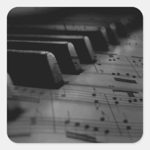 Sticker Carré Music Piano Keys