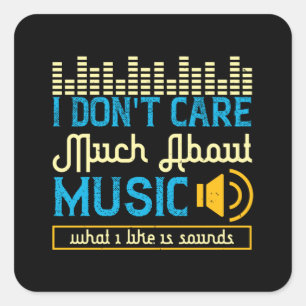 Sticker Carré Musique - Ce que j'aime est sons
