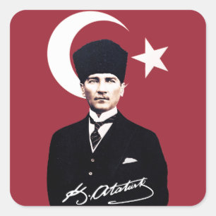 Sticker Carré Mustafa Kemal Atatürk