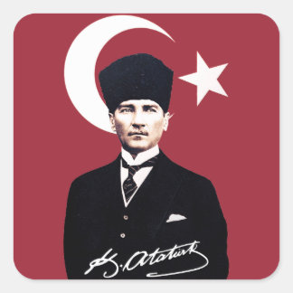 Sticker Carré Mustafa Kemal Atatürk