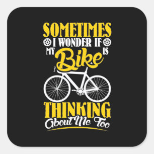 Sticker Carré My Bike Thinking About