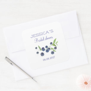 Sticker Carré Myrtilles Fruits de myrtille Fête de mariage
