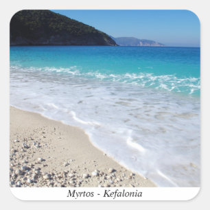 Sticker Carré Myrtos - Kefalonia