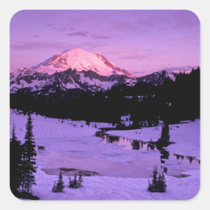 Sticker Carré N.A., États-Unis, Washington, Mt. Rainier National