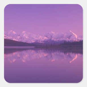 Sticker Carré NA, États-Unis, Alaska, Parc national Denali, Wond