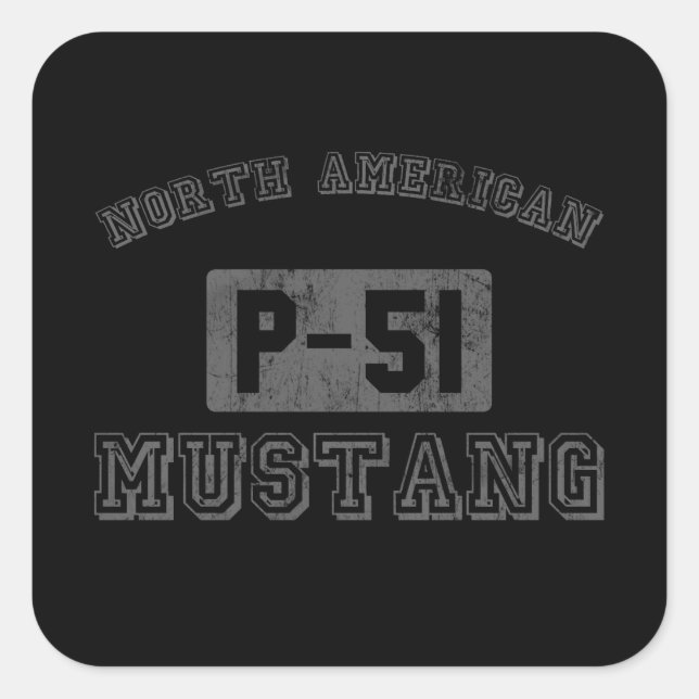 Sticker Carré NA P-51 Mustang (Devant)