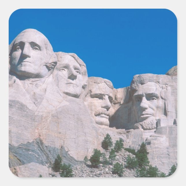 Sticker Carré NA, USA, SD, Mount Rushmore. (Devant)
