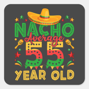 Sticker Carré Nacho Moyenne 55 ans Cinco de Mayo