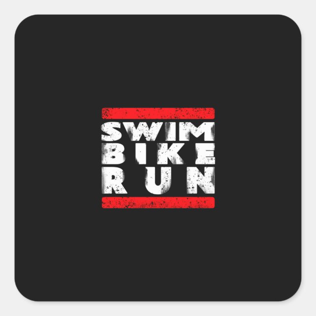 STICKER CARRÉ NAGE VÉLO   (Devant)