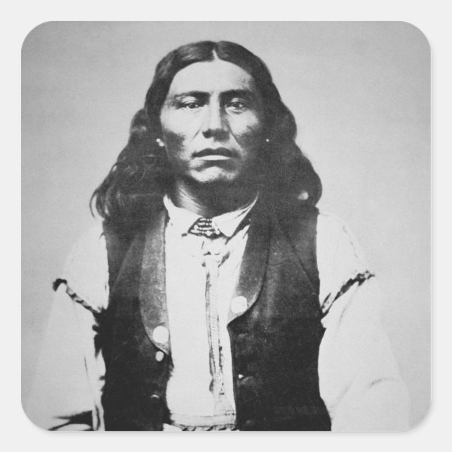 Sticker Carré Naiche (d.1874) Chef des Apaches de Chiricahua (Devant)