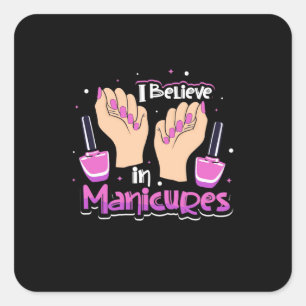 Sticker Carré Nail Hustler Croit Aux Manucures