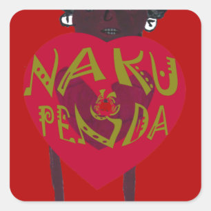 Sticker Carré Nakupenda Sana Art Print Swahili Design