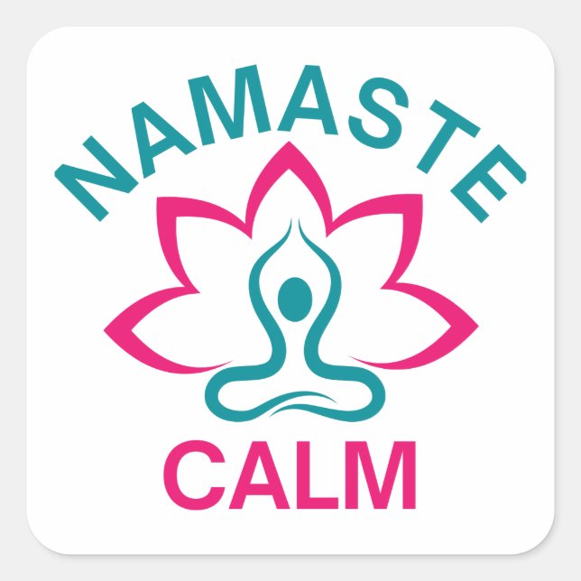 Sticker Carré Namaste Calm (Devant)
