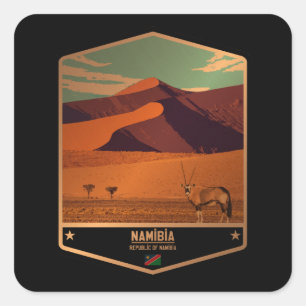 Sticker Carré Namibie