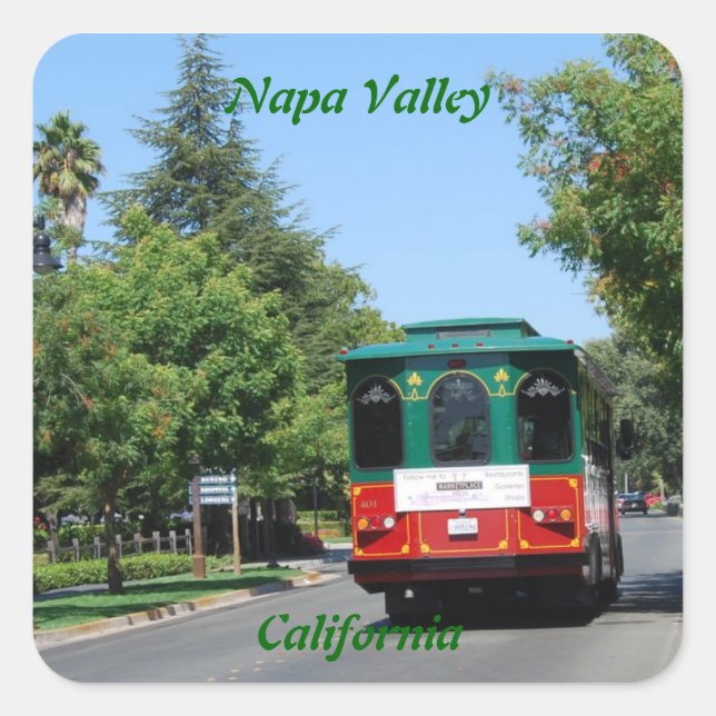 Sticker Carré Napa Valley (Devant)