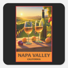 Sticker Carré Napa Valley California