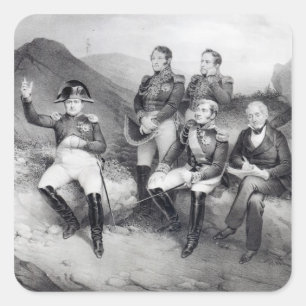Sticker Carré Napoléon I dicte des mémoires à Emmanuel Las