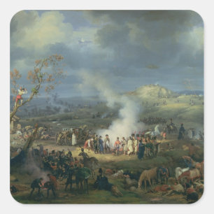 Sticker Carré Napoléon visite un Bivouac