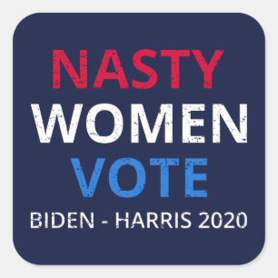 Sticker Carré Nasty Women Vote I