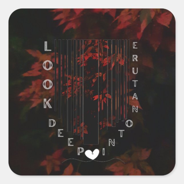 Sticker Carré Nature Amour Moderne (Devant)