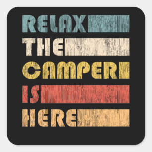 Sticker Carré Nature Aventure Camper Motorhome Camping Cadeau