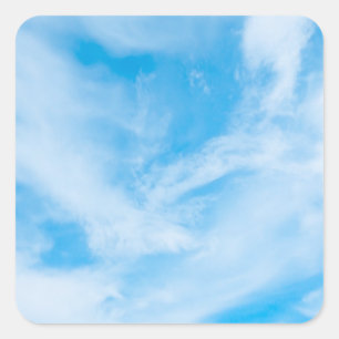 Sticker Carré Nature Ciel Bleu Nuages Blancs Modèle