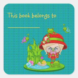 Sticker Carré Nature Lover Frog Faune