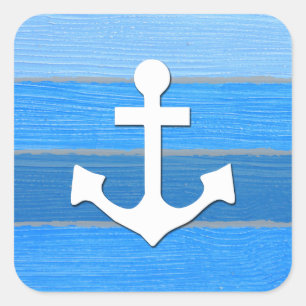 Sticker Carré Nautical themed design