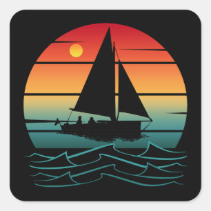 Sticker Carré Navigation Vintage
