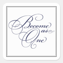 Sticker Carré Navy Blue Devenez un chevalier de mariage chrétien