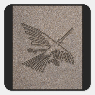 Sticker Carré NAZCA LINES HUMMINGBIRD NAZCA LINES ART Géoglyphes
