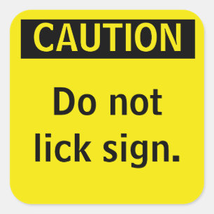 Sticker Carré Ne cliquez pas sur le signe.