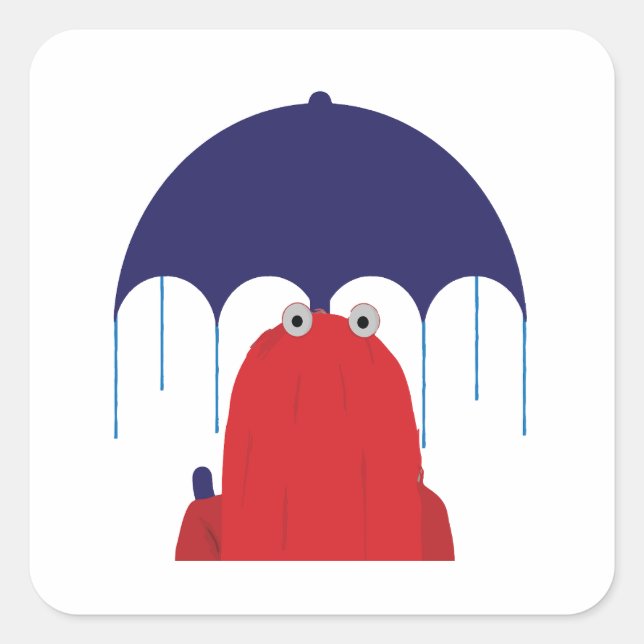 Sticker Carré Ne M'Embrasse Pas J'Ai Peur (Devant)