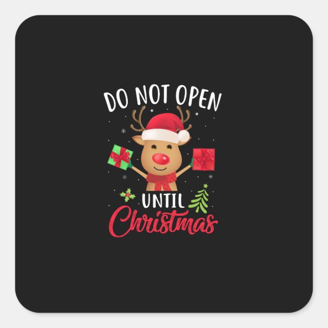 Sticker Carré ne pas ouvrir avant noël (Devant)