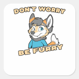 Sticker Carré Ne vous inquiétez pas pour le cadeau de la fusill