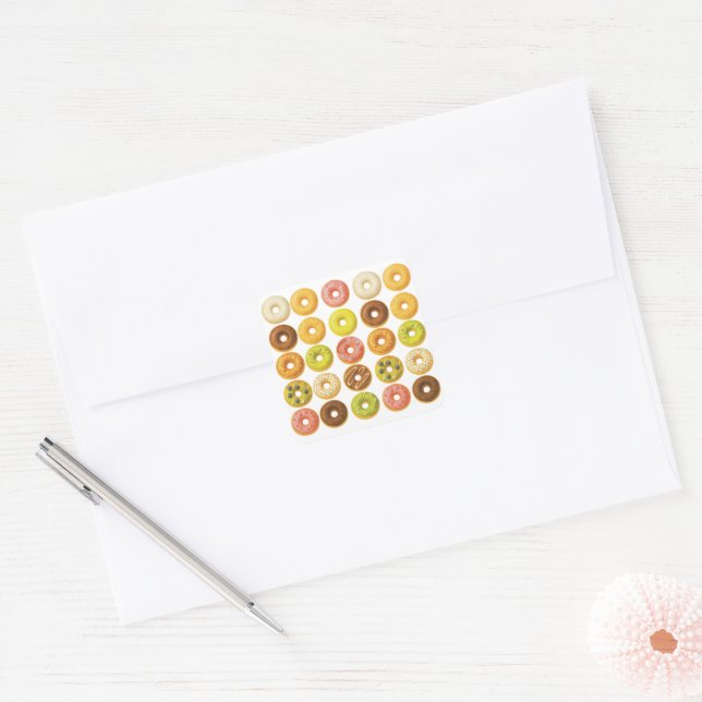 Sticker Carré Ne vous inquiétez pas, soyez heureux ! (Enveloppe)