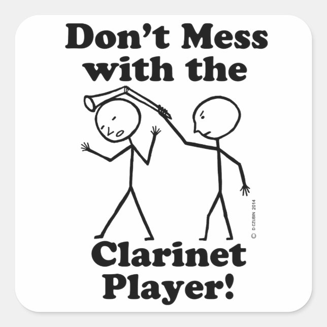 Sticker Carré Ne vous mêlez pas du lecteur Clarinet (Devant)